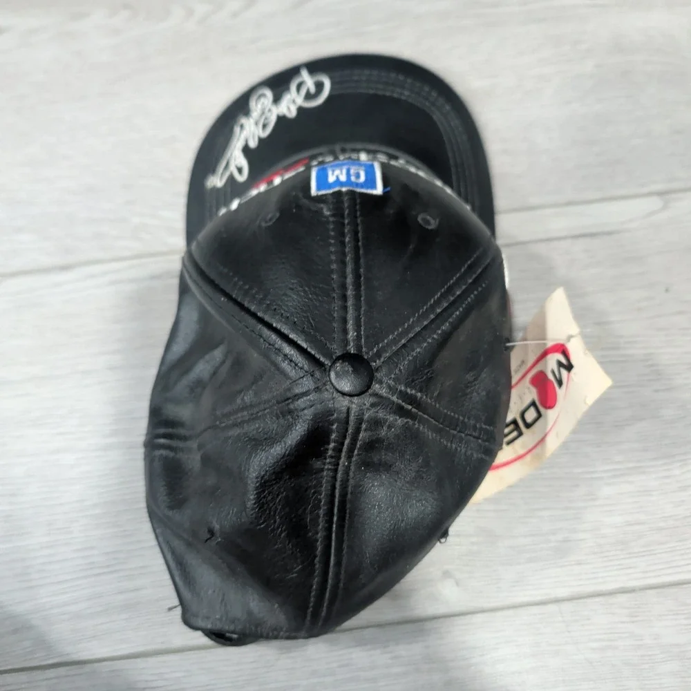 Vintage Modern Headwear‎ Hat Black Leather Dale Earnhardt GM NASCAR Racing USA